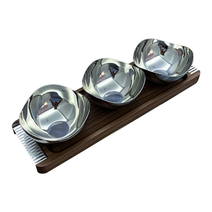 Crofta Serving Bowls Party Serving Platter Household Decorative Bowls with Oak Tray Style B