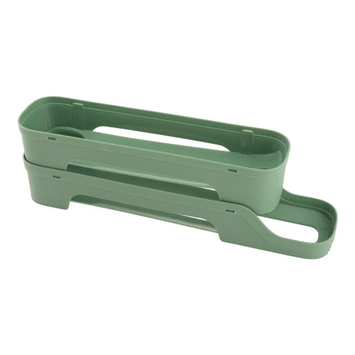 Crofta Refrigerator Egg Storage Rolling Slide Egg Storage Box for Kitchen Organizer 2 layer dark green