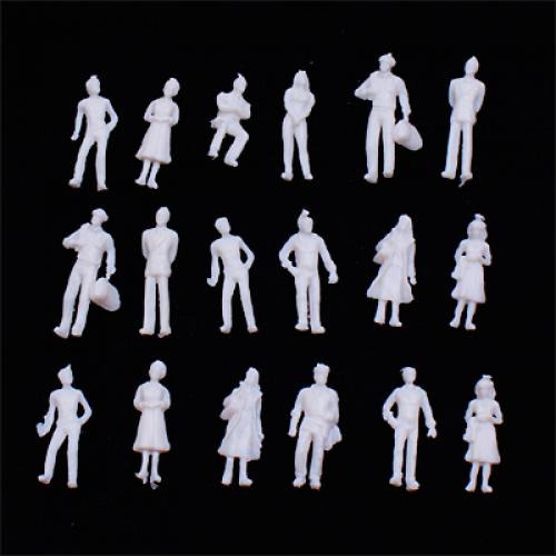 Crofta 100pcs Light Grey Model Train People Figures Scale TT (1 to 100)