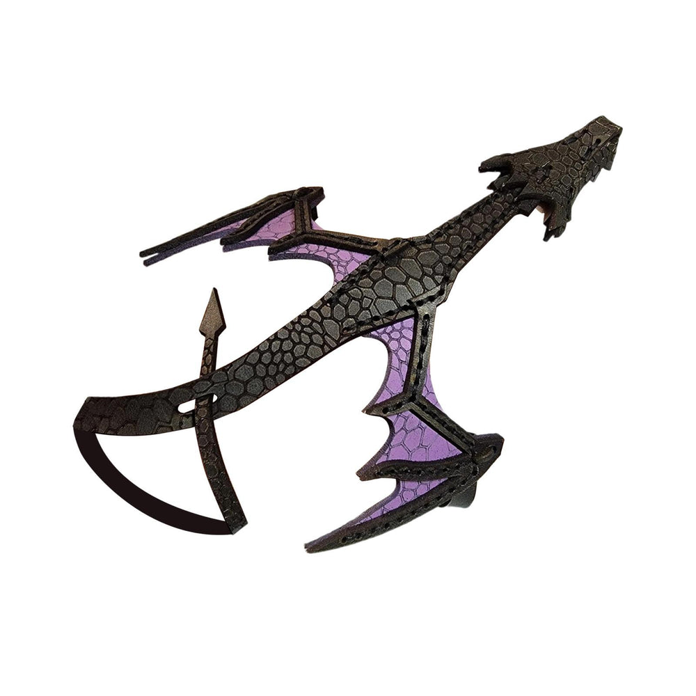 Crofta PU Leather Hand Dragon Bracelet Unique Fancy Dress Retro Style Wrap Bracelet Black Purple