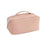 Portable PU Leather Cosmetic Bag Large for Home Short Trip Bathroom Pink