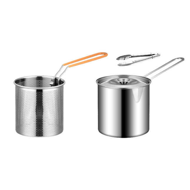 Deep Frying Pot with Lids Deep Fryers Frying Pot for Camping Home Restaurant With Basket