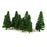 Crofta 16pcs Model Train Trees Scenery Landscape Scale 1:75-200 Dark Green