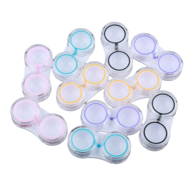 Crofta 10 Pieces Portable Contact Lens Soaking Case Container Holder Storage Box