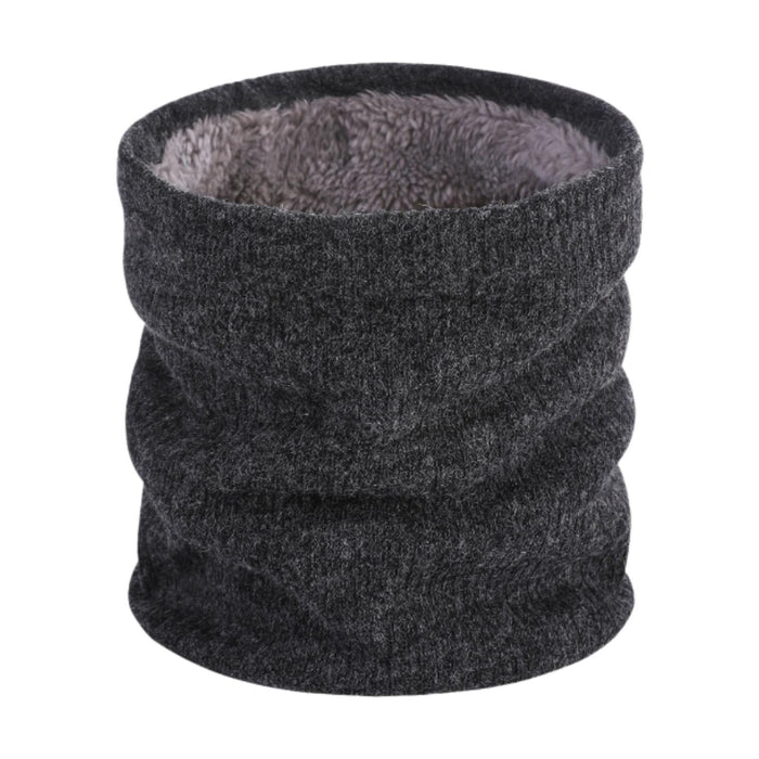 Crofta Winter Neck Warmer Women Men Thermal Snood for Snowboarding Bicycling Biking Dark Gray