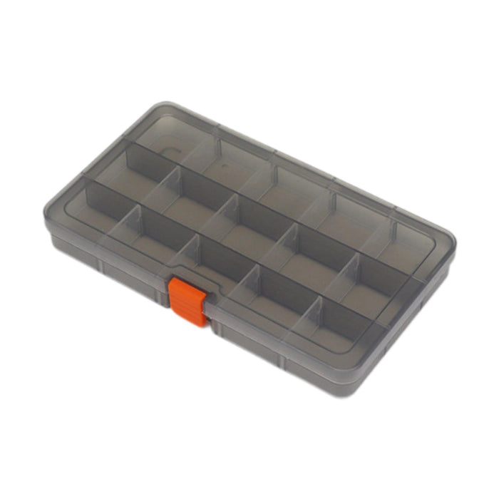 Crofta Multi Grids Storage Box with Lid Beads Box for Garage Tool Small Parts Bolts 15 Grids