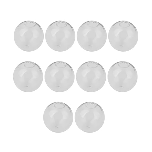 Crofta 10Pcs Mini Empty Glass Ball Bottles Pendant Wish Bottles Findings Clear 18mm