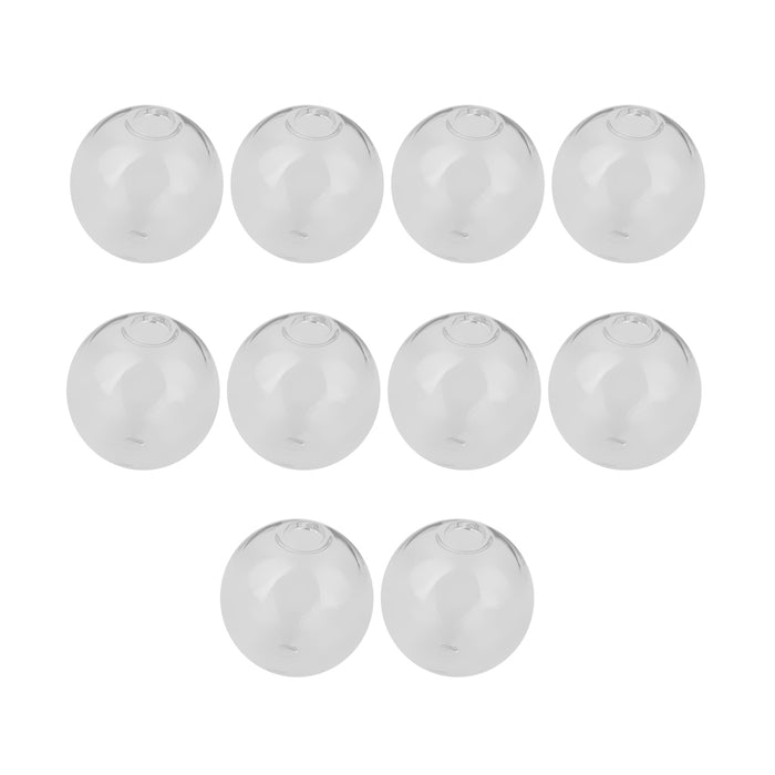 Crofta 10Pcs Mini Empty Glass Ball Bottles Pendant Wish Bottles Findings Clear 18mm