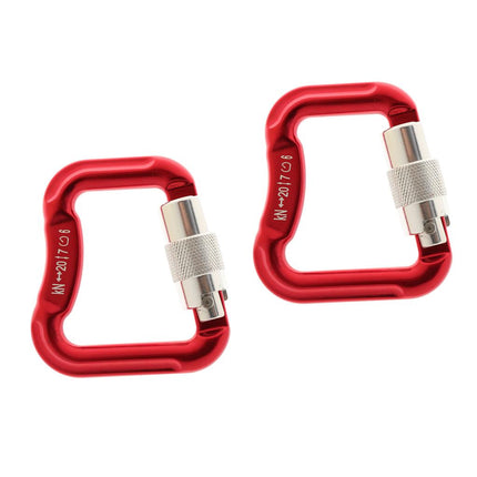 Crofta 2 Pieces of 20KN Aluminum Alloy Paragliding Paraglider Carabiners - Red