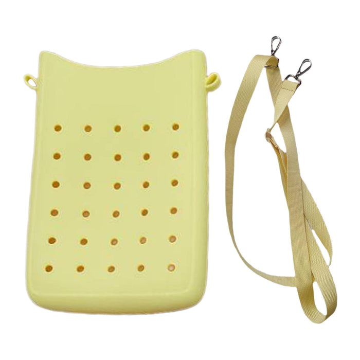 Phone Holder Bag Elegant Soft Holes Shoulder Bag for Outdoor Traveling Sport Beige