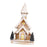 Crofta Wood Christmas Snow Church House with Warm Light for Shop Window Lightweight