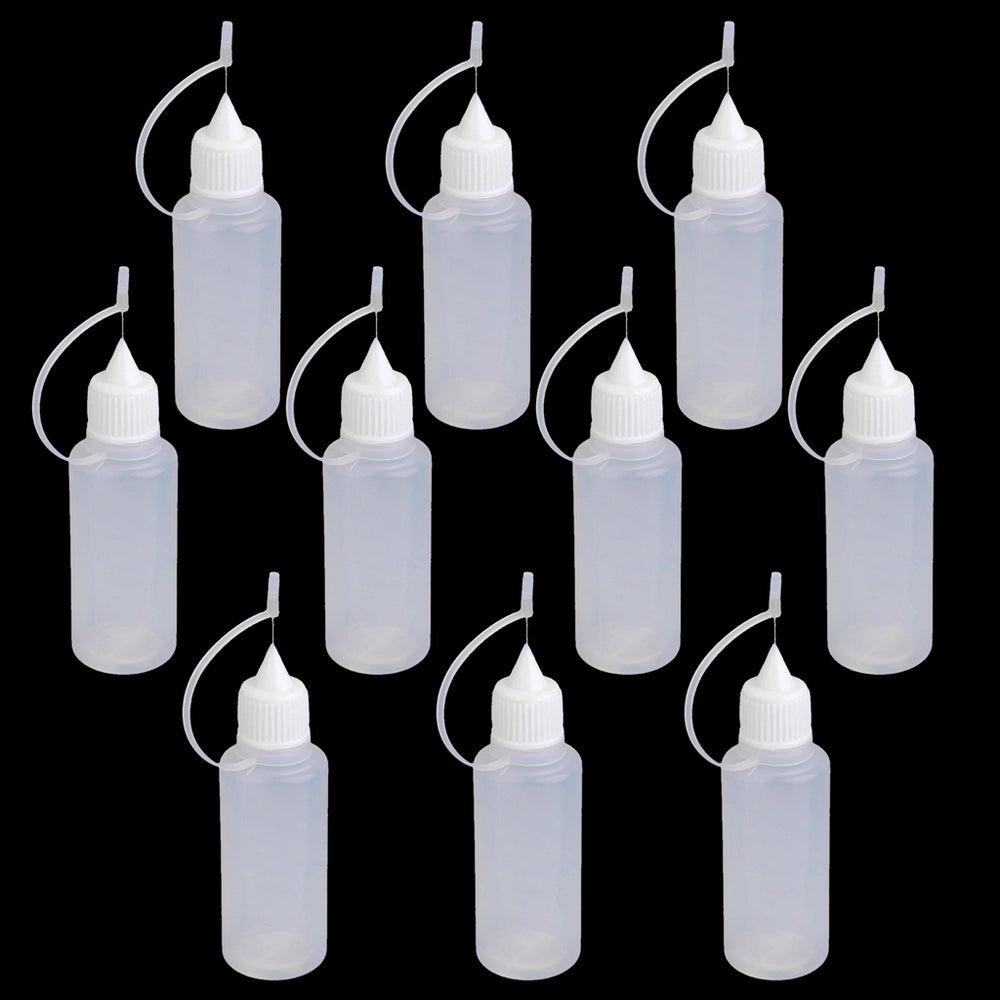 Crofta 10pcs 20ml Needle Tip Empty Plastic Squeezable Dropper Bottle Liquid Storage