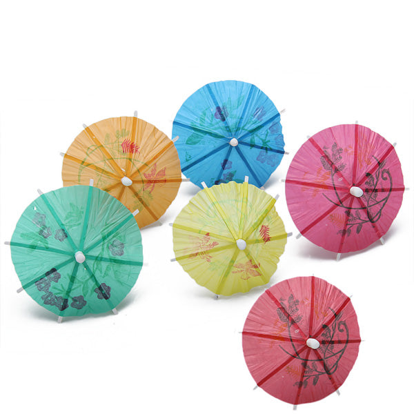 Crofta 144Pieces Cocktail Drink Sticks Parasol Umbrella Picks For Holiday XMAS Party