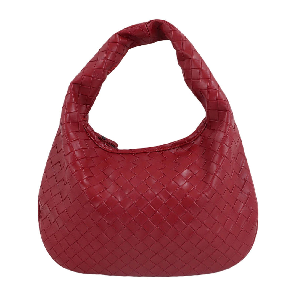 Women Shoulder Bag Handbag Female Casual Braided for Commuting Travel Spring Red