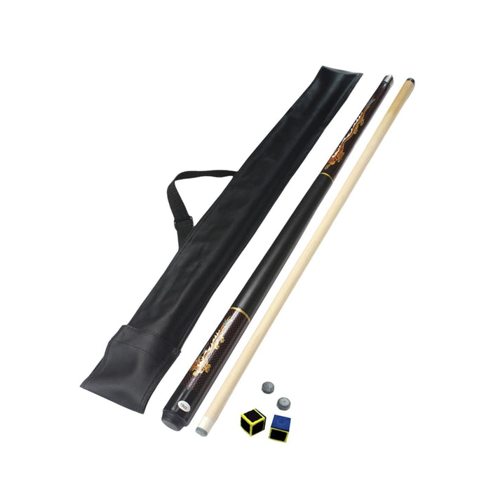 Crofta 1/2 Billiard Pool Cue with Storage Pouch for Billiard Players Beginner Women Width 1.15cm Black