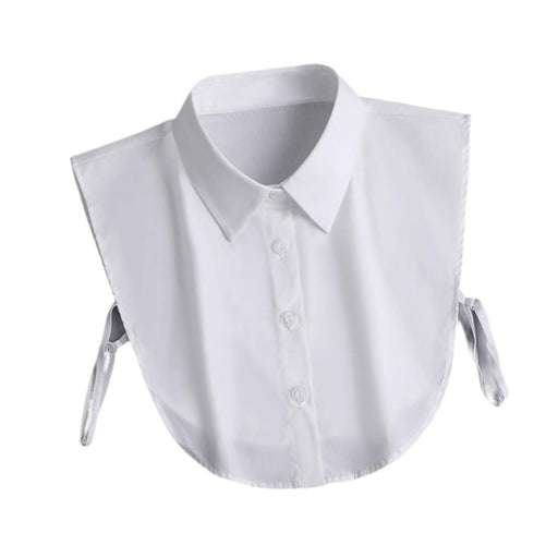 Crofta White Women False Collar Half Shirts False Collar for Sweater Apparel Blouse