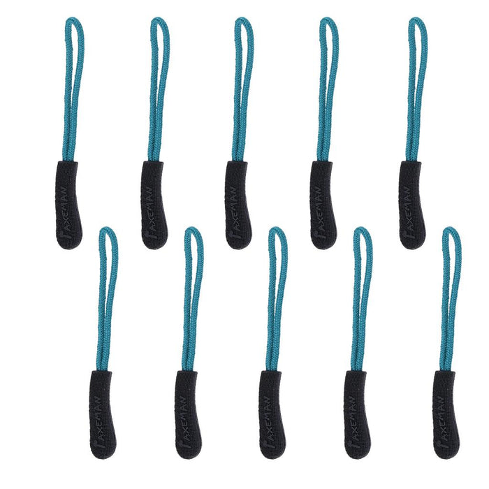 Crofta 10Pcs Zipper Pull Cord Zip Puller Zip Fastener Slider Replacement Sea Blue