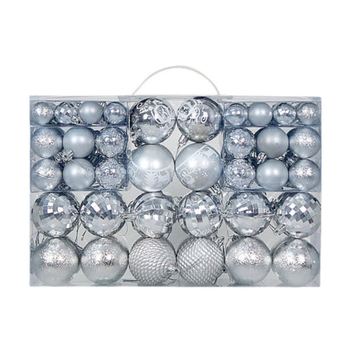 Crofta 100x Christmas Ball Ornaments Decoration DIY for Indoor Celebration Birthday Silver