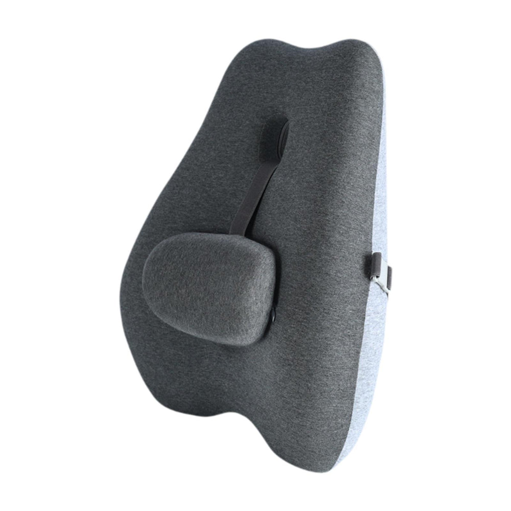 Lumbar Support Pillow Compact Seat Pillow for Home Long Sitting Office Chair Grey