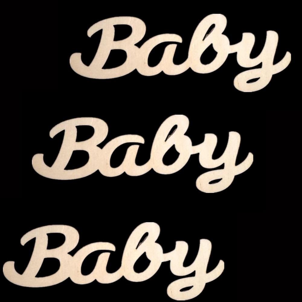 10 Wooden MDF Plain Baby Sign 90mm x 60mm