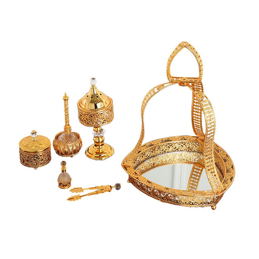 Crofta Arabic Incense Burner Set Middle East Incense Holder for Bedroom Banquet SPA 31cmx32cmx47cm