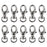 10pcs Swivel Trigger Snap Hooks Silver 34x13mm