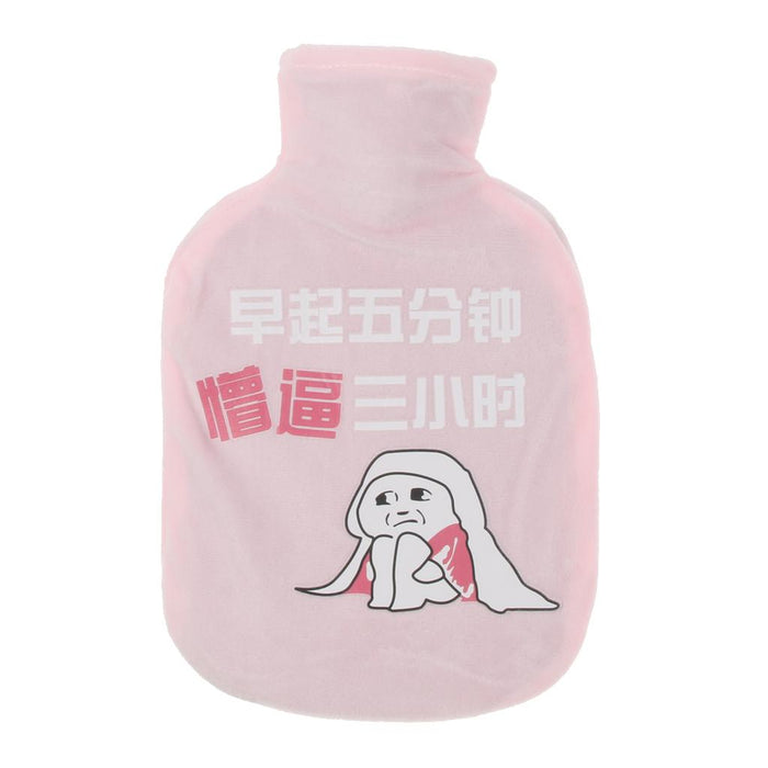 Classic Rubber Hot Heat Warm Water Bottle Thicker Warming Bag with Cover 1L 03