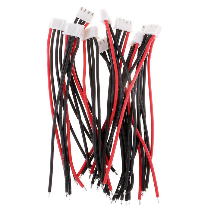 10pcs 10cm Silicone JST-XH Balance Cable 22AWG for Lipo Lithium Battery 3S