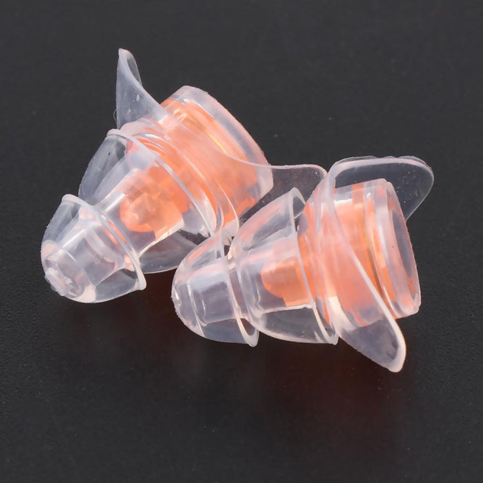 1 Pair Anti-noise Silicone Earplugs Hearing Protection Ear Plugs Orange