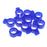 Crofta 10pcs Silica Gel Resin Cigarette Finger Rings Smoker Hand Holder Blue