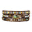 Crofta Women Ethnic PU Leather Wrap Bracelet Multi Layer Charm Unique Bead Bracelet Style A