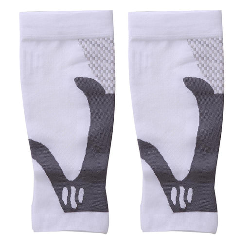 Crofta 1 Pair Sports  Running Calf Compression Sleeves Leg Guard Wrap White S