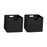 Crofta Woven Storage Basket Folding Sundries Organizer for Apartment Household Dorm Black 2pcs