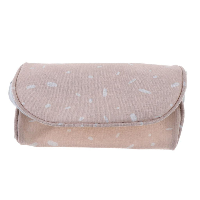 Crofta Travel Canvas Tissue Box Napkins Storage Holder for Home Car Apricot Pink