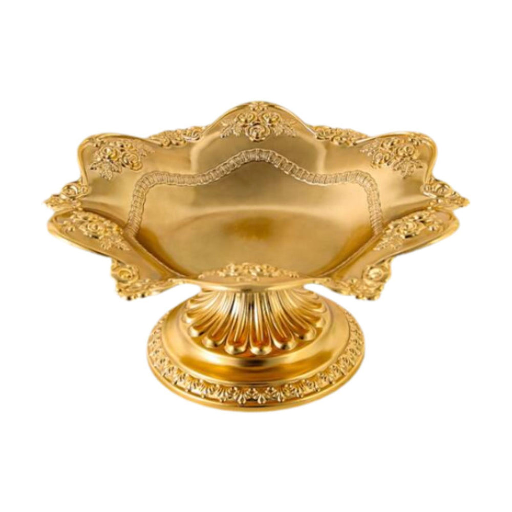 Crofta Lotus Fruit Plate Multipurpose Desktop for Coffee Table Bedside Table (Gold)