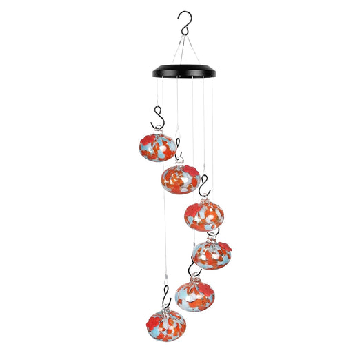 Crofta Wind Chime Hummingbird Hanging Feeder Humming Bird Feeder for Viewing Garden Style C