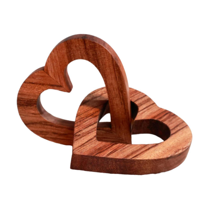 Crofta Wooden Heart Pendant Modern Romantic Ornament for Gift Living Room