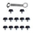 Crofta 12Pcs Rugby Studs M5 Soccer Studs for Competition Training Athletic Sneakers Height 6mm