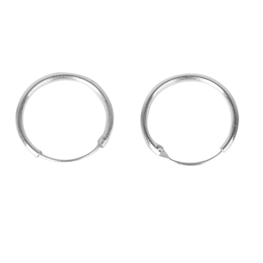 Crofta 1 Pair Silver Plated 12mm Endless Hoop earrings for Cartlidge Nose Lips