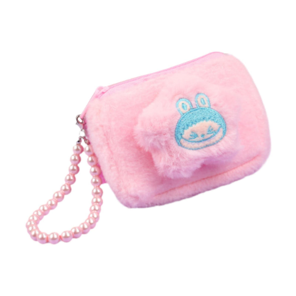 Cartoon Plush Purse Pendant Keychain for Gifts Party Favors Supplies Holiday Pink