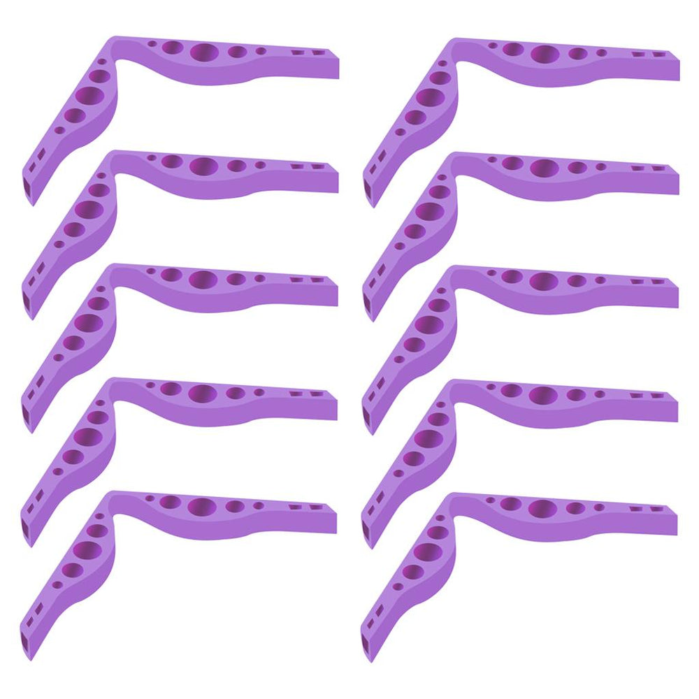 Crofta 10x Inner Anti Fog Nose Bridge Pads Clip Strips Silicone Inner Purple