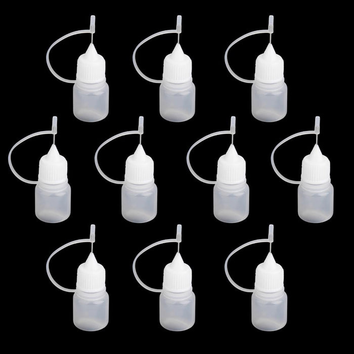 Crofta 10pcs 3ml Needle Tip Empty Plastic Squeezable Dropper Bottles Liquid Storage