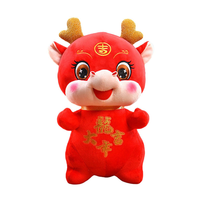 Crofta Dragon Doll Cute Soft Creative for Festivals Chinese New Year Bedroom Style B