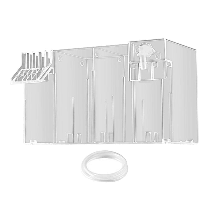 Aquarium Hang on Filter Box Drip Flow Box Waterfall Fish Tank Top Filter Box Clear 26x13.5x15cm