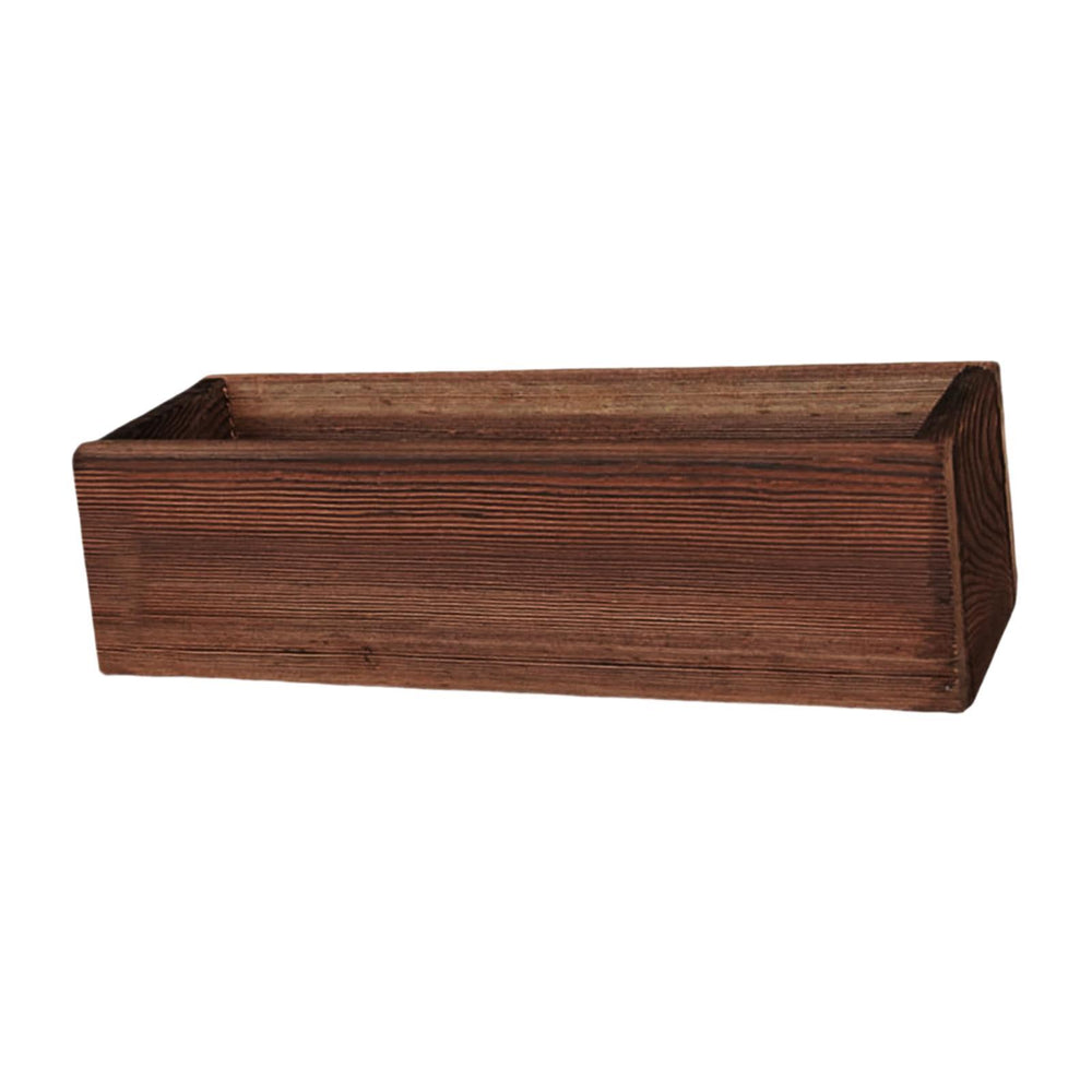 Crofta Rectangle Versatile Wooden Planter Box for Yard Indoor, Outdoor Plants Shelf 40cmx14cmx8cm