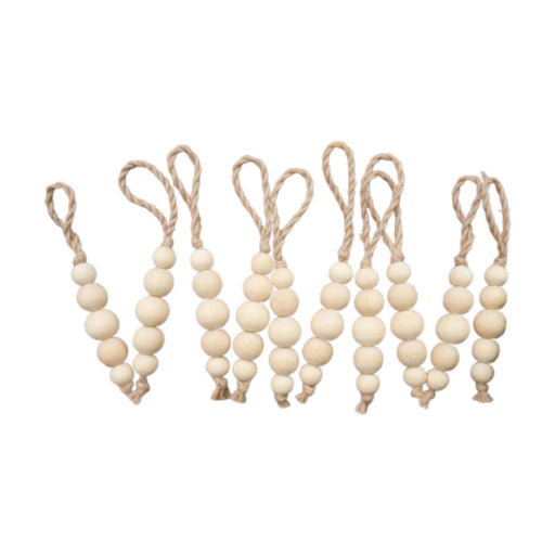 Crofta 10 Pieces Wood Beads Boho Christmas Decors for Bedroom Living Room Farmhouse