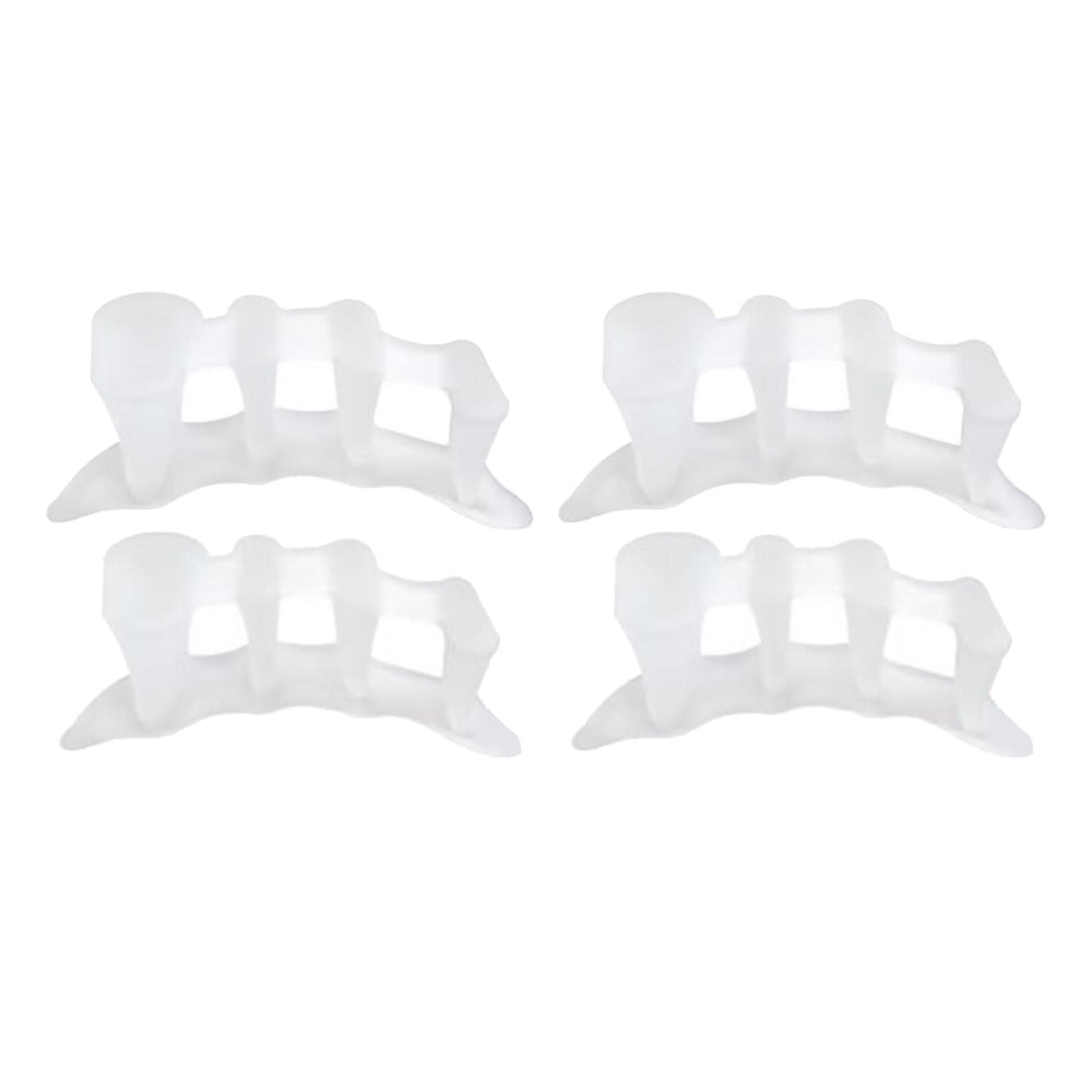 Crofta 2 Pairs Bunion Corrector Toes Separators Manicure Dividers Fixed  White