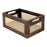 Crofta Wooden Basket Portable Rattan Storage Basket for Display Shelf Cabinet Books brown 30x20x14cm