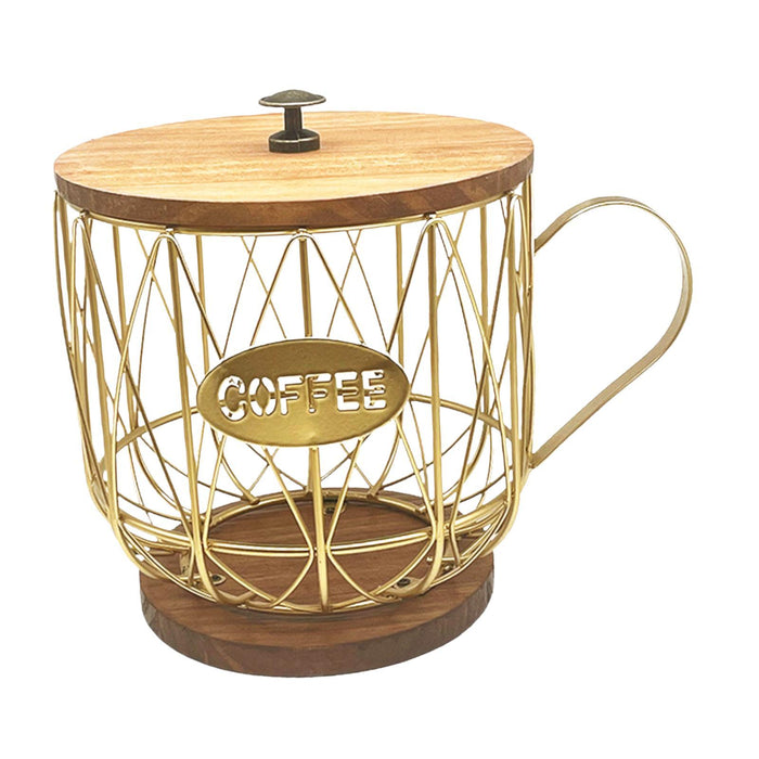 Coffee Pod Holder Freestanding Coffee Capsule Storage Basket for Cafes Hotel Black and L