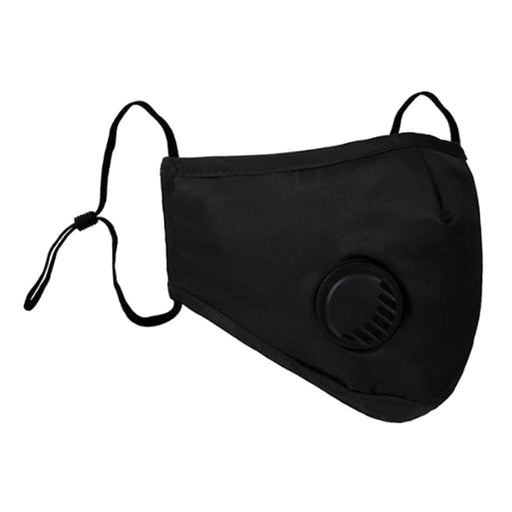 Crofta Reusable Respirator Mouth Face Mask Cover w/ Valve Anti Dust Haze Black